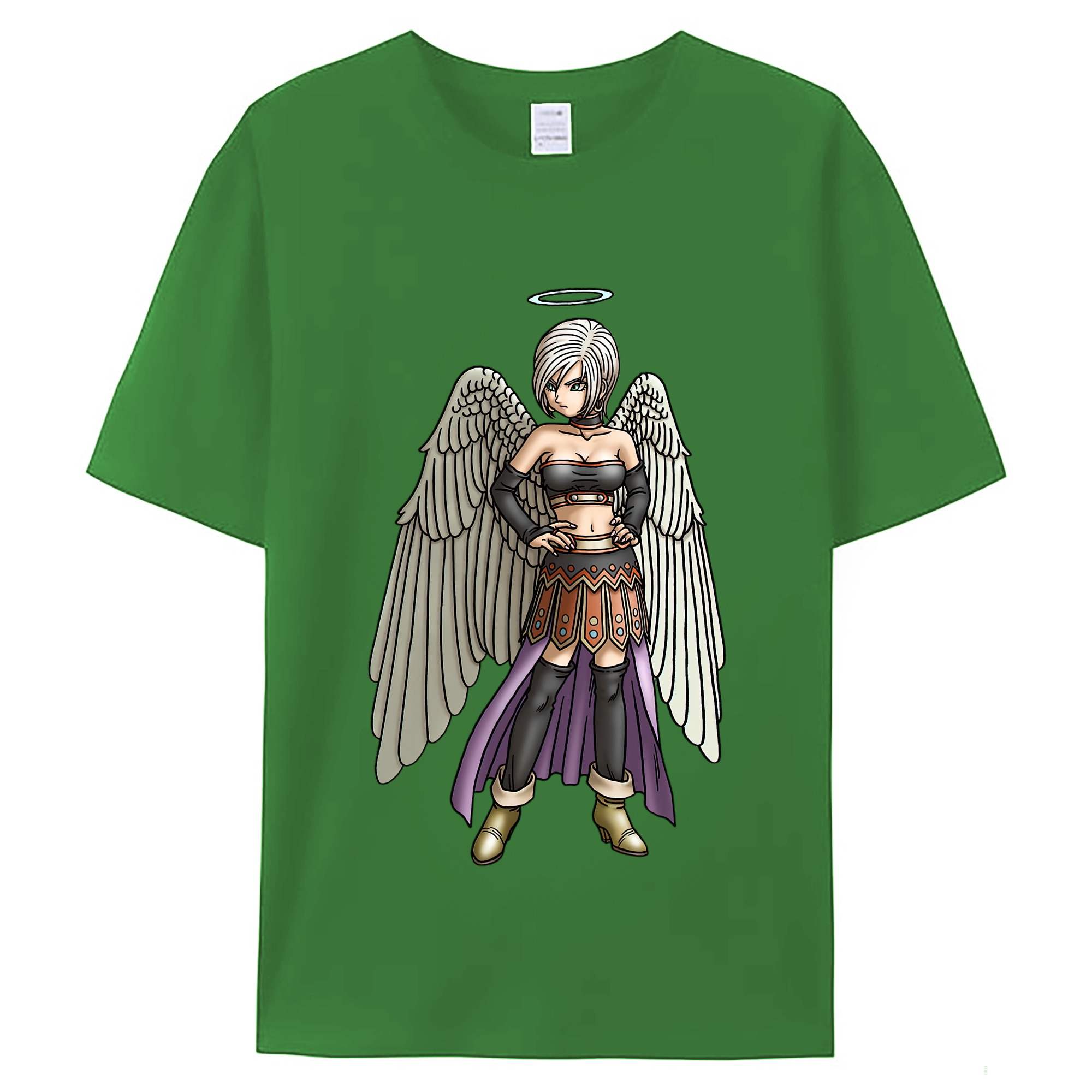 （画像用） ドラゴンクエスト Doragon Kuesuto Dragon Quest レディースカジュアルプリントTシャツ（綿100％）